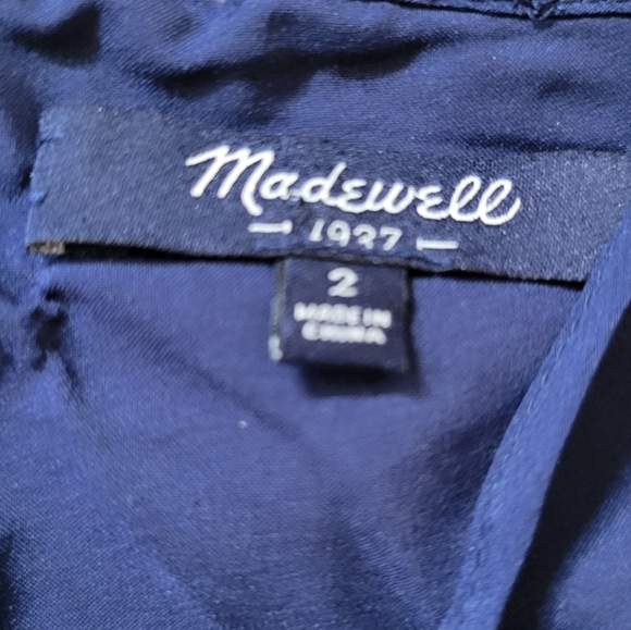 Blue Madewell Silk Dress - Picture 4 of 4